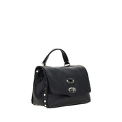 Zanellato Black Calf Leather Bos Taurus Shoulder Bag
