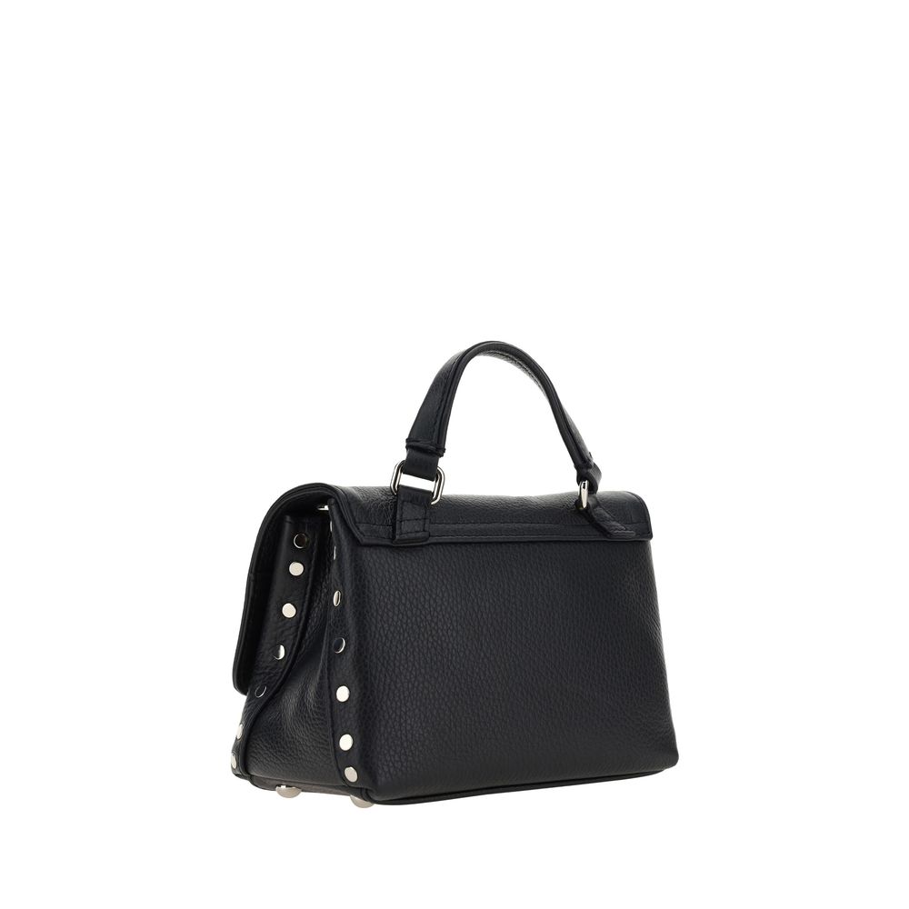 Zanellato Black Calf Leather Bos Taurus Shoulder Bag