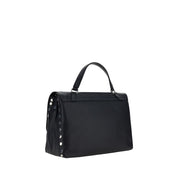 Zanellato Black Calf Leather Bos Taurus Shoulder Bag