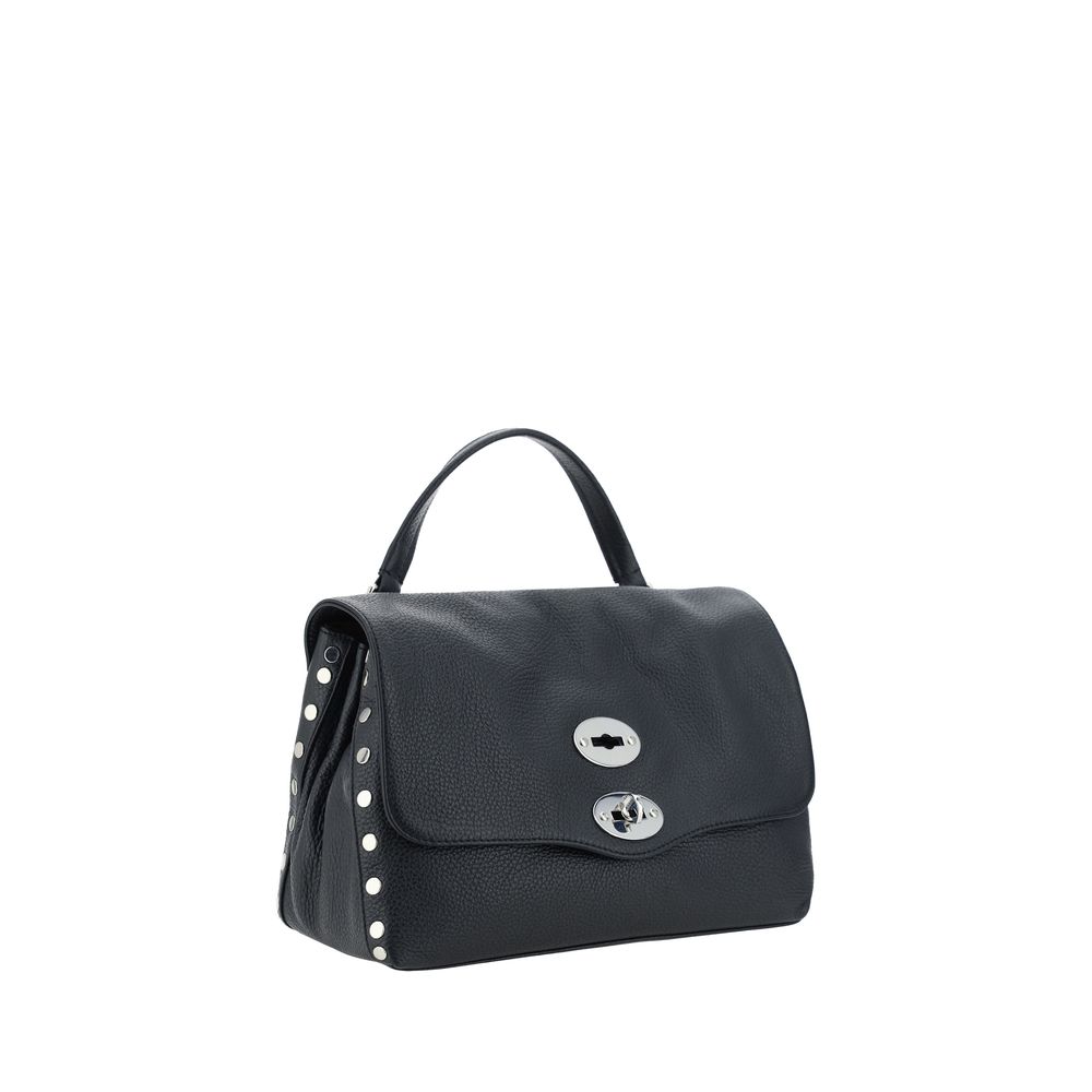 Zanellato Black Calf Leather Bos Taurus Shoulder Bag