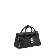 Zanellato Black Calf Leather Bos Taurus Shoulder Bag