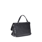 Zanellato Black Calf Leather Bos Taurus Shoulder Bag