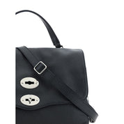Zanellato Black Calf Leather Bos Taurus Shoulder Bag