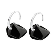 GC Black Silver Earrings
