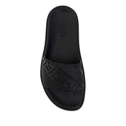 Fendi Black Rubber Sandals