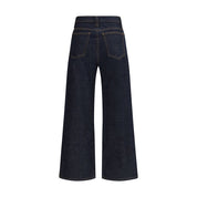 Khaite Blue Cotton Straight-Leg Jeans