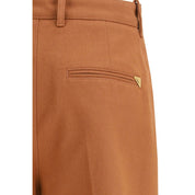Chloé Brown Cotton Flared Pants