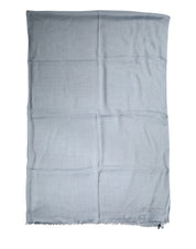 Dolce & Gabbana Light Blue Cashmere Knitted Shawl