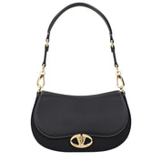 Valentino Garavani Black Leather Shoulder Bag