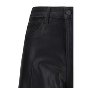 L'Agence Black Cotton Casual Pants
