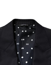 Dolce & Gabbana Black Wool Single Breasted Men 2 Piece Suit
