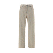Haikure Light Blue Cotton Straight-Leg Jeans