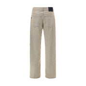 Haikure Light Blue Cotton Straight-Leg Jeans