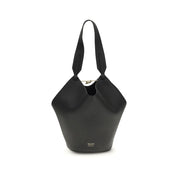 Khaite Black Calf Leather Bos Taurus Shoulder Bag