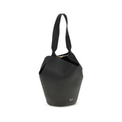 Khaite Black Calf Leather Bos Taurus Shoulder Bag