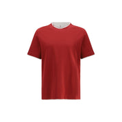 Brunello Cucinelli Red Cotton T-Shirt