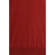 Brunello Cucinelli Red Fleece Wool Sweatshirt