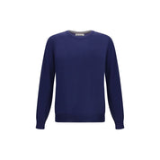 Brunello Cucinelli Blue Fleece Wool Sweatshirt