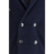 Brunello Cucinelli Blue Cotton Cardigan