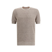 Brunello Cucinelli Beige Linen T-Shirt