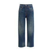 Margiela Blue Cotton Straight-Leg Jeans