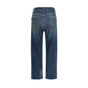 Margiela Blue Cotton Straight-Leg Jeans