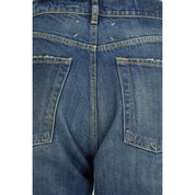 Margiela Blue Cotton Straight-Leg Jeans