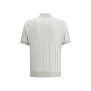 Brunello Cucinelli Gray Cotton Polo Shirt