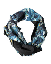 Dolce & Gabbana Multicolor Marble Neck Wrap Foulard Scarf