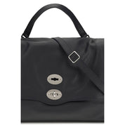 Zanellato Blue Calf Leather Bos Taurus Shoulder Bag