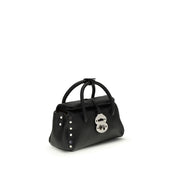 Zanellato Black Calf Leather Bos Taurus Handbag