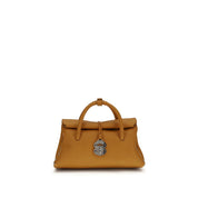 Zanellato Beige Calf Leather Bos Taurus Shoulder Bag