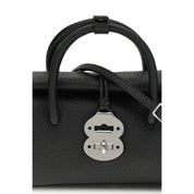 Zanellato Black Calf Leather Bos Taurus Handbag