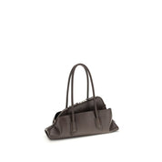 The Attico Brown Calf Leather Bos Taurus Shoulder Bag
