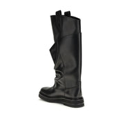 The Attico Black Calf Leather Bos Taurus Boots