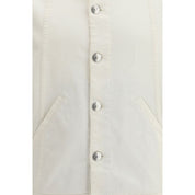 Brunello Cucinelli White Cotton Denim Jacket