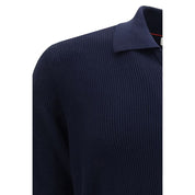 Brunello Cucinelli Blue Cotton Dress Shirt
