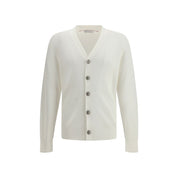 Brunello Cucinelli White Cotton Cardigan
