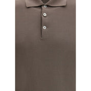 Brunello Cucinelli Brown Cotton Polo Shirt