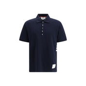 Thom Browne Blue Cotton Polo Shirt