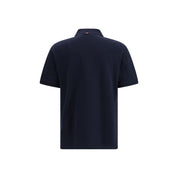 Thom Browne Blue Cotton Polo Shirt