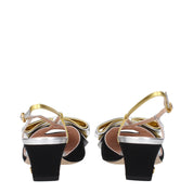 Valentino Garavani Black Fabric Mid Heel Pumps