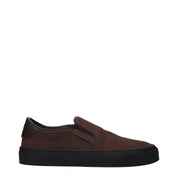 Moncler Brown Leather Slip-On Loafers