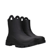 Moncler Black Cotton Ankle Boots