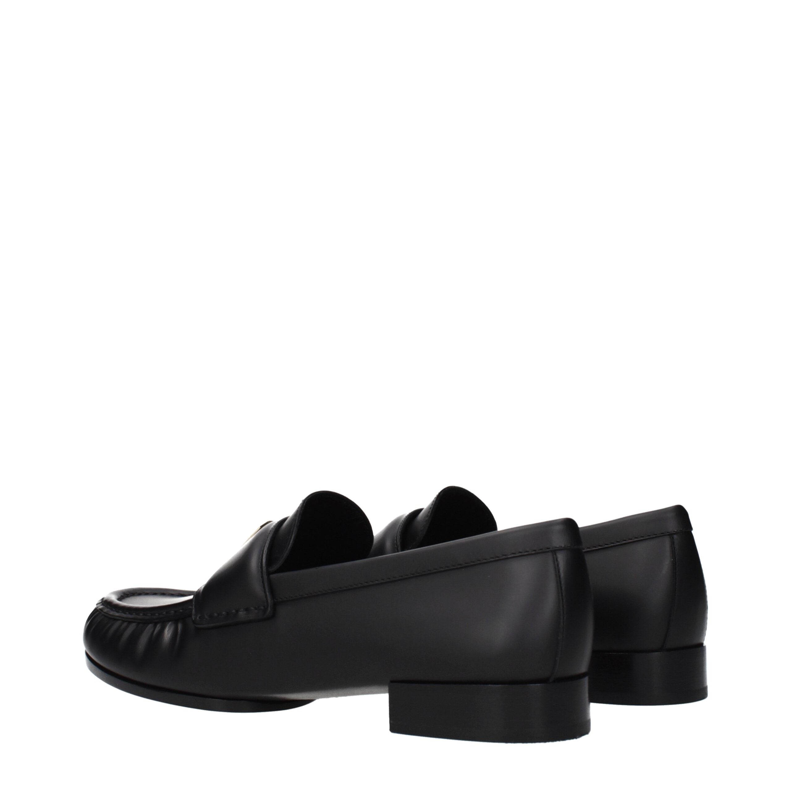 Givenchy Black Leather Slip-On Loafers