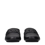 Dolce & Gabbana Black Leather Slip-On Loafers