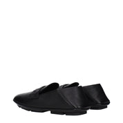 Dolce & Gabbana Black Leather Slip-On Loafers