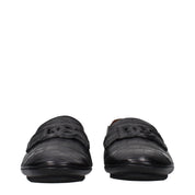 Dolce & Gabbana Black Leather Slip-On Loafers