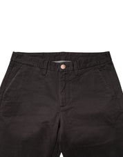 Sun68 Dark Brown Cotton Stretch Skinny Mid Waist Men Trouser Pants