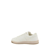 Prada White Calf Leather Bos Taurus Low Top Sneakers